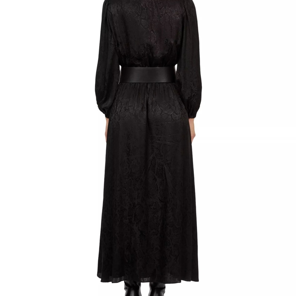 🖤🐍 NWT The Kooples Silk-Blend Snakeskin Jacquard Maxi Dress | $445 Retail - Picture 2 of 12